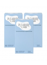Набор из 3 упаковок ультратонких презервативов Pleasure Lab (по 12 шт.) - Pleasure Lab - купить с доставкой в Брянске