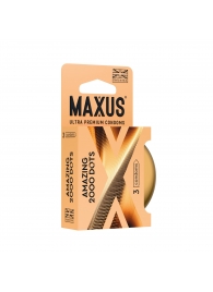 Точечные презервативы MAXUS 2000 Amazing Dots с железным кейсом - 3 шт. - Maxus - купить с доставкой в Брянске