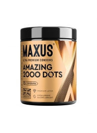 Точечные презервативы MAXUS 2000 Amazing Dots с железным кейсом - 15 шт. - Maxus - купить с доставкой в Брянске