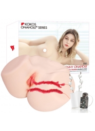 Мастурбатор-полуторс с двойным слоем материала и вибрацией Jenny Onahole Real Vagina - KOKOS - в Брянске купить с доставкой Мастурбатор-полуторс с двойным слоем материала и вибрацией Jenny Onahole Real Vagina - KOKOS - в Брянске купить с доставкой
