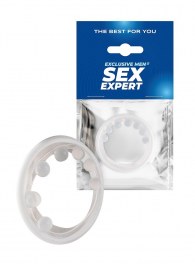 Эрекционное кольцо с мягкой стимулирующей насадкой - Sex Expert - в Брянске купить с доставкой