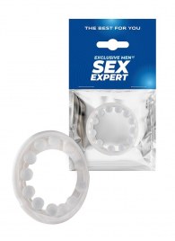 Эрекционное кольцо со стимулирующими шариками на поверхности - Sex Expert - в Брянске купить с доставкой