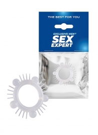 Эластичное эрекционное кольцо с шишечками и шипами - Sex Expert - в Брянске купить с доставкой