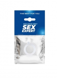 Эластичное эрекционное кольцо с шипиками и шариком - Sex Expert - в Брянске купить с доставкой