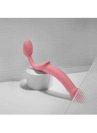 Розовый безремневой страпон Strap-on-me Semi-Realistic Bendable Strap-On size L - Strap-on-me - купить с доставкой в Брянске