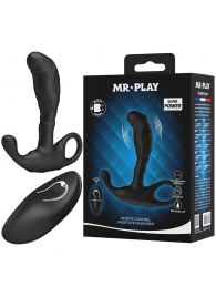 Черный изогнутый массажёр простаты с вибрацией и пультом ДУ - Baile - в Брянске купить с доставкой