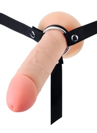 Мужской полый страпон на регулируемых ремешках - 22 см. - Sex Expert - купить с доставкой в Брянске
