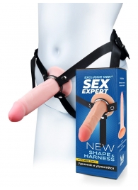 Мужской полый страпон на регулируемых ремнях - 18,5 см. - Sex Expert - купить с доставкой в Брянске