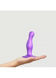Фиолетовая насадка Strap-On-Me Dildo Plug Curvy size S - Strap-on-me - купить с доставкой в Брянске