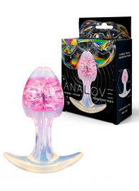 Розоватая анальная пробка - 8,2 см. - AnaLove