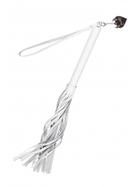 Белая кожаная плеть - 50 см. - Pecado - купить с доставкой в Брянске