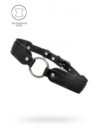 Черный кожаный чокер-ошейник со скруглёнными углами - Pecado - купить с доставкой в Брянске