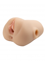 Телесный мастурбатор с вибрацией Double Pounder Vibrating Squeeze Stroker - Pipedream - в Брянске купить с доставкой