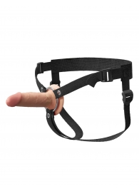 Телесный пустотелый фаллопротез 5’’ Hollow Silicone Strap-On - 14 см. - Pipedream - купить с доставкой в Брянске