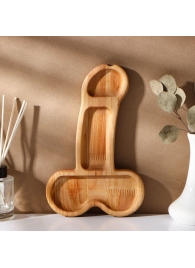 Деревянное блюдо для подачи в форме члена (25 х 16,5 х 1,7 см) - Сима-Ленд - купить с доставкой в Брянске