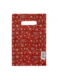 Красный подарочный новогодний пакет с вырубной ручкой (20х30 см) - Сима-Ленд - купить с доставкой в Брянске