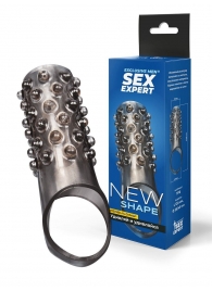 Дымчатая насадка на пенис с выпуклостями - 12 см. - Sex Expert - в Брянске купить с доставкой