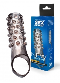 Дымчатая насадка на пенис с выпуклостями - 11 см. - Sex Expert - в Брянске купить с доставкой