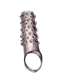 Дымчатая насадка на пенис с шипами и выпуклостями - 12 см. - Sex Expert - в Брянске купить с доставкой