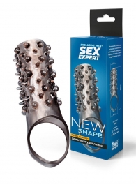 Дымчатая насадка на пенис с шипами и выпуклостями - 12,5 см. - Sex Expert - в Брянске купить с доставкой