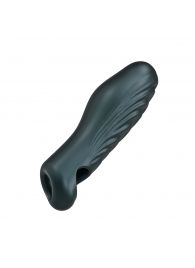 Серая силиконовая насадка на пенис с подхватом Manwan Ryzer - Manwan - в Брянске купить с доставкой