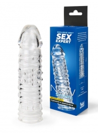 Прозрачная закрытая насадка на пенис - 17 см. - Sex Expert - в Брянске купить с доставкой