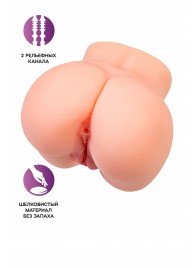 Реалистичный мастурбатор в форме попки с двумя любовными входами - No Name - в Брянске купить с доставкой