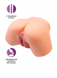 Телесный реалистичный мастурбатор-полуторс с 2 любовными входами - No Name - в Брянске купить с доставкой