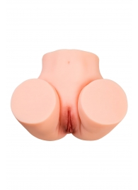 Телесный мастурбатор в форме попки с 2 любовными входами - No Name - в Брянске купить с доставкой