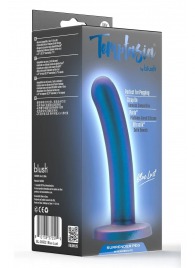Синяя насадка с гладкой поверхностью Surrender 5.75 Inch Intermediate Pegging Dildo - 14,6 см. - Blush Novelties - купить с доставкой в Брянске