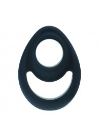 Черное эрекционное кольцо Double Ergo Silicone Cockring - Shots Media BV - в Брянске купить с доставкой