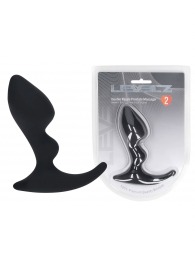 Черная анальная пробка для массажа простаты Double Ripple Silicone Prostate Massager - Shots Media BV - в Брянске купить с доставкой