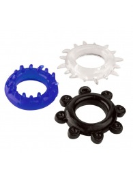 Набор из 3 эрекционных колец разного цвета и рельефа - Boys of Toys - в Брянске купить с доставкой