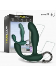 Зеленый вибромассажёр простаты Greeny - 12,8 см. - Intoyou - в Брянске купить с доставкой