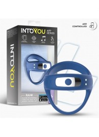 Синее интерактивное эрекционное виброкольцо Rank - Intoyou - в Брянске купить с доставкой