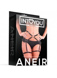 Черные стрепы на бёдра Aneir - Intoyou - купить с доставкой в Брянске