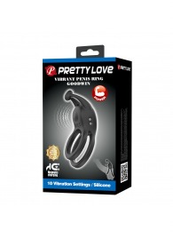 Черное перезаряжаемое виброкольцо Goodwin - Baile - в Брянске купить с доставкой