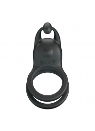 Черное перезаряжаемое виброкольцо Goodwin - Baile - в Брянске купить с доставкой