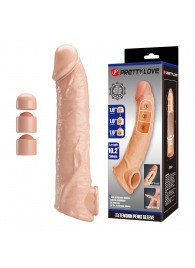 Телесный фаллоудлинитель с подхватом мошонки Silas - 26 см. - Baile - в Брянске купить с доставкой