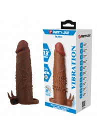 Коричневая насадка на пенис Quillon - 20 см. - Baile - в Брянске купить с доставкой