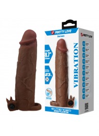 Коричневая насадка на пенис Xerxes - 22 см. - Baile - в Брянске купить с доставкой