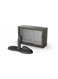 Черная виброподушка с функцией нагрева Flora - Zalo