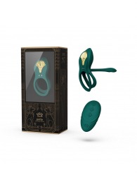 Зеленое эрекционное виброкольцо Bayek с пультом ДУ - Zalo - в Брянске купить с доставкой