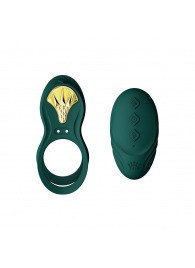 Зеленое эрекционное виброкольцо Bayek с пультом ДУ - Zalo - в Брянске купить с доставкой
