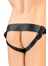 Телесный фаллопротез на черных ремнях Conall - 15 см. - ToyFa - купить с доставкой в Брянске