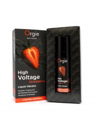 Жидкий вибратор Orgie High Voltage Strawberry - 15 мл. - ORGIE - купить с доставкой в Брянске