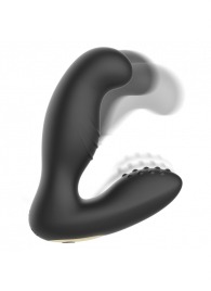 Черный вибромассажер простаты с ротацией и пультом ДУ - Ibiza - в Брянске купить с доставкой