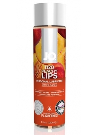 Лубрикант на водной основе с ароматом персика JO Flavored Peachy Lips - 120 мл. - System JO - купить с доставкой в Брянске