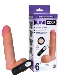 Фаллическая насадка Харнесс UNICOCK 6  с вибрацией - 18 см. - LOVETOY (А-Полимер) - купить с доставкой в Брянске