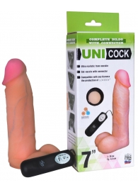 Фаллическая насадка Харнесс UNICOCK 7  с вибрацией - 19 см. - LOVETOY (А-Полимер) - купить с доставкой в Брянске